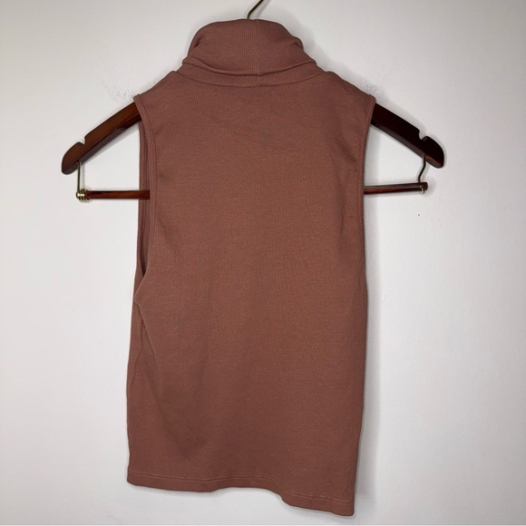 Zara Ribbed Turtleneck Sleeveless Tank Top - Picture 5 of 5